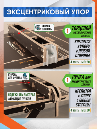 Верстак складной, для пилы и фрезера Titan Pro