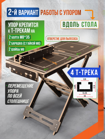 Верстак складной, для пилы и фрезера Titan Pro